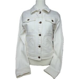 Pilcro The Letterpress White Denim Jacket Anthropologie Women’s S Casual‎